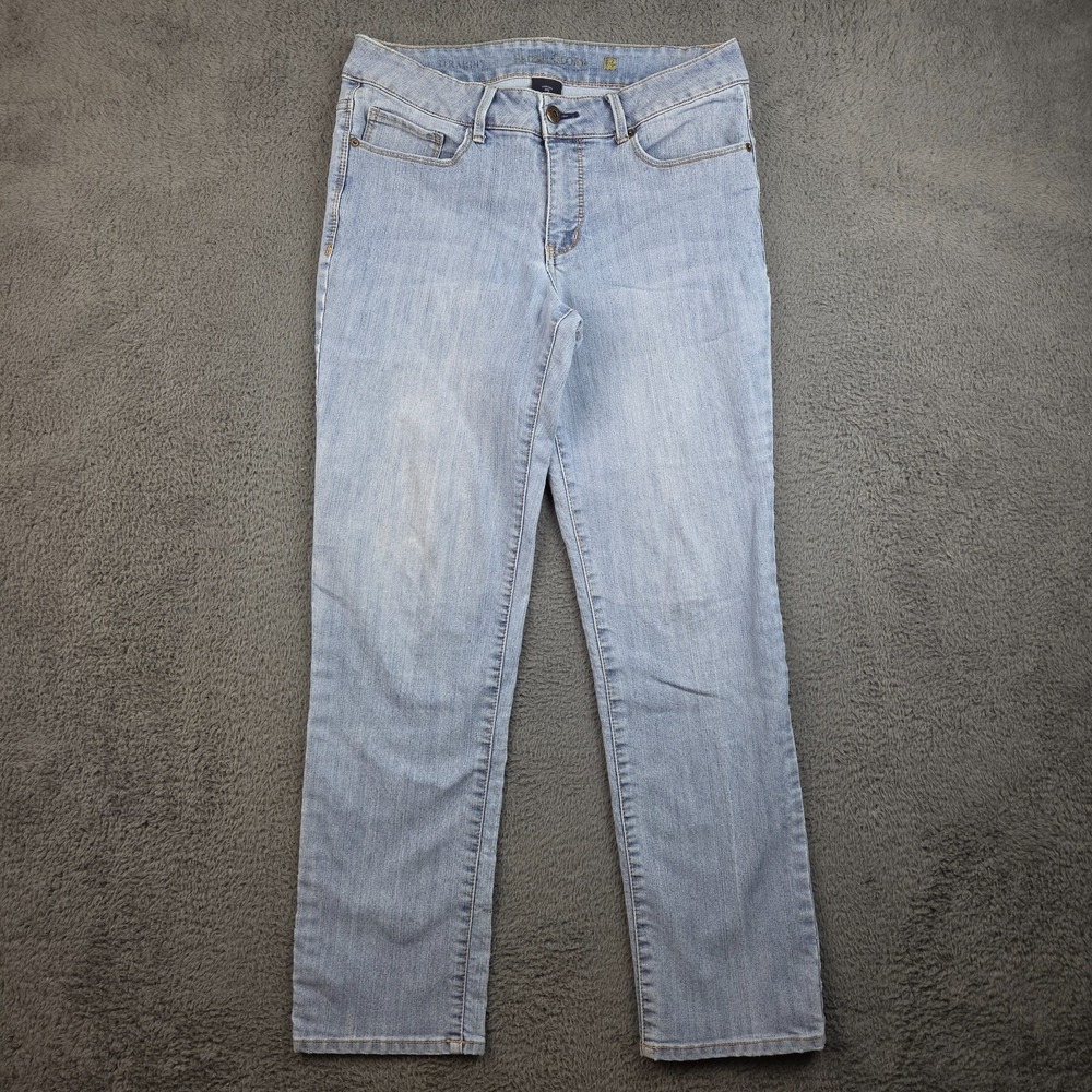 Faded Glory Jeans Women's 14A Straight Leg Blue Denim Pants Stretch Mid Rise